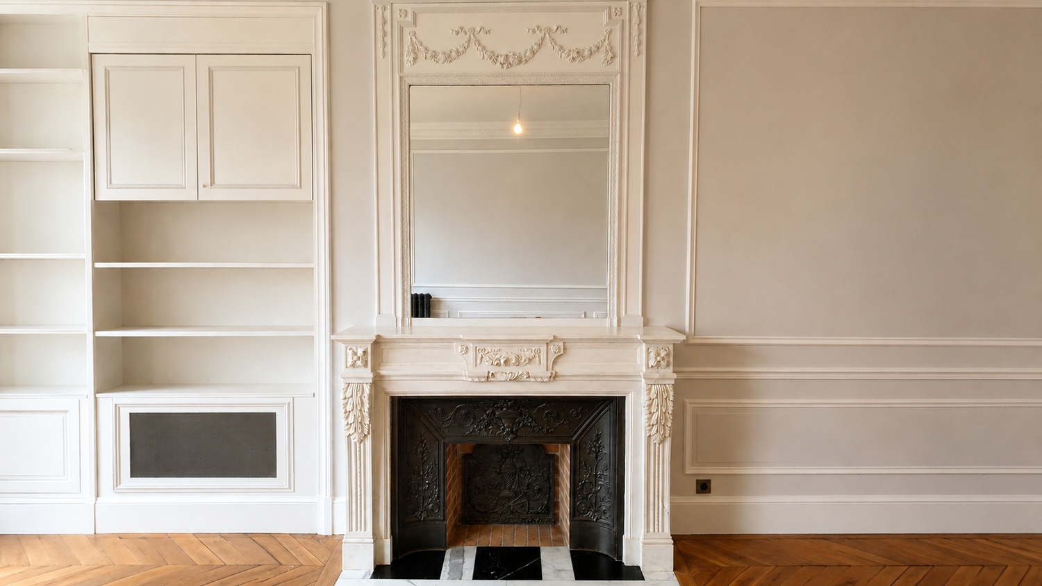 Cheminée appartement parisien