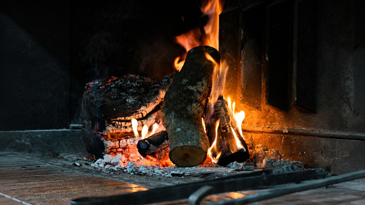 Feu de cheminée à bois