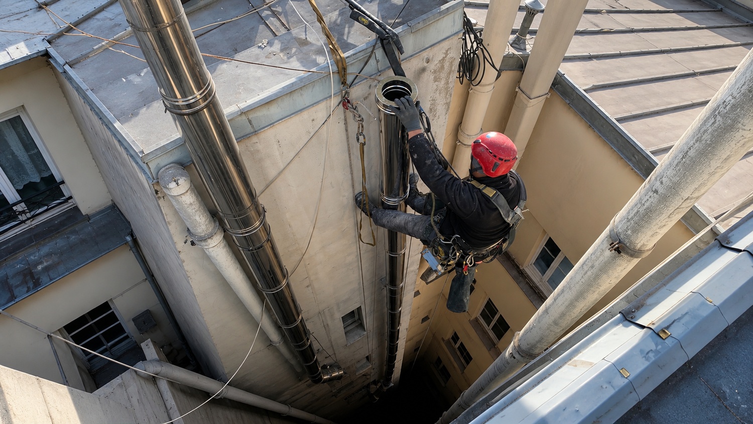 Installation conduit extérieur