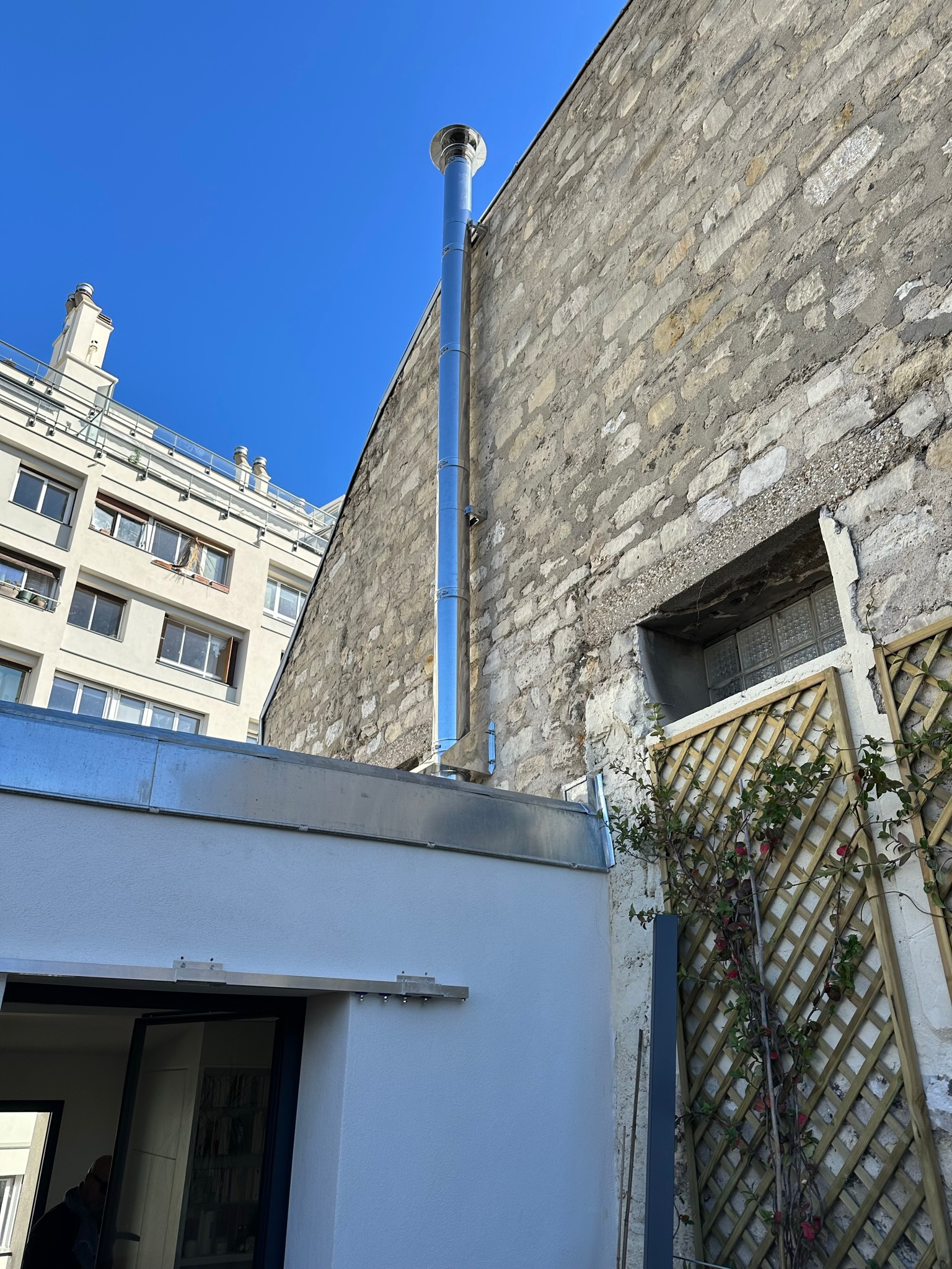Installation de conduit de cheminée