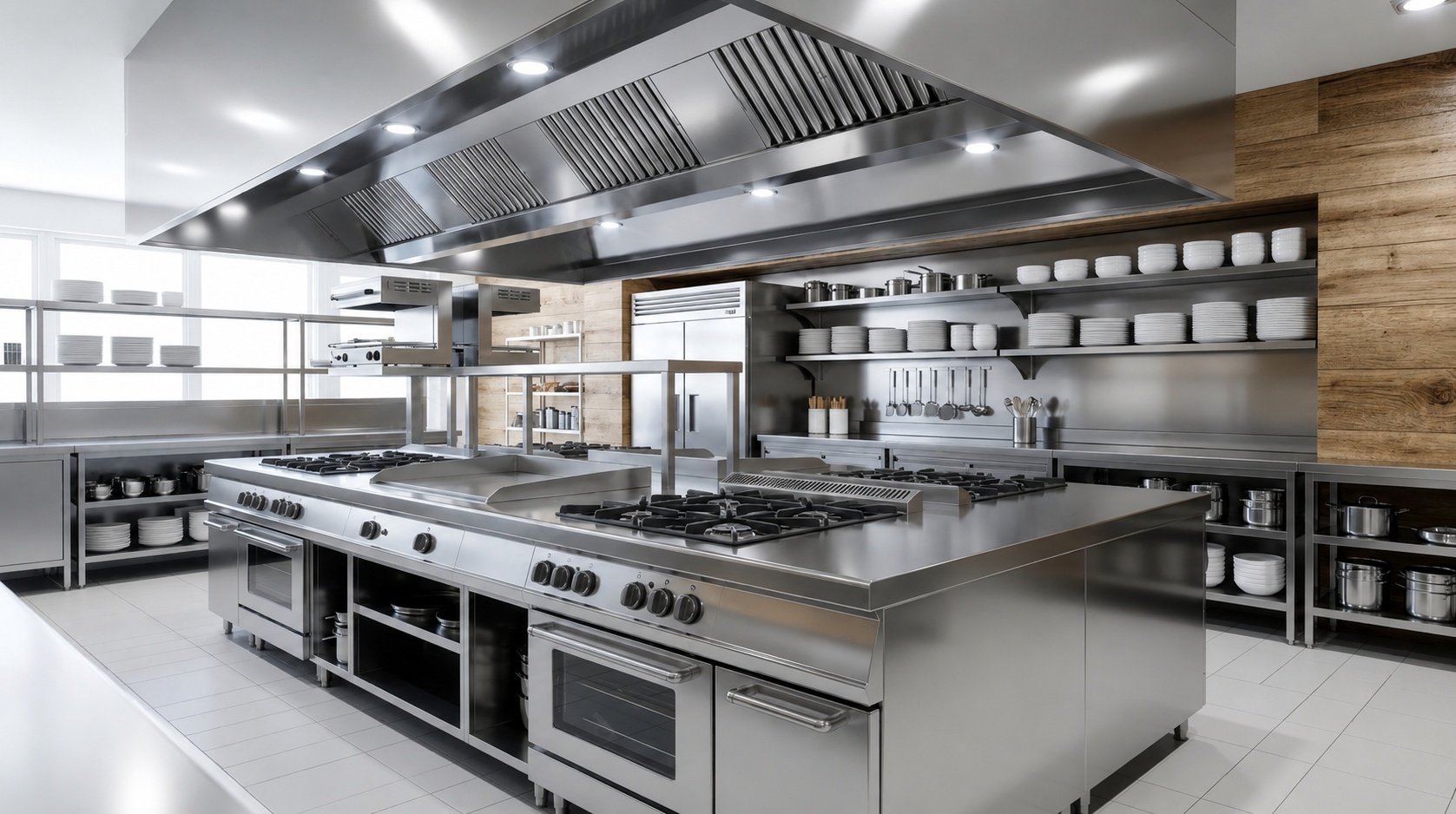 Installation hotte de cuisine restaurant