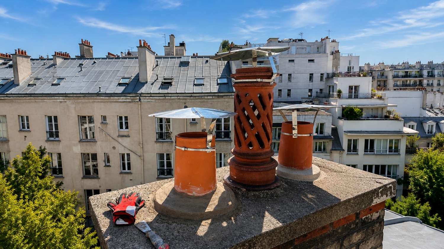 Sortie de toiture cheminée