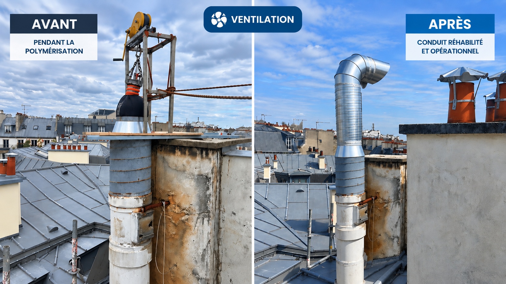 Chemisage furanflex ventilation avantaprès